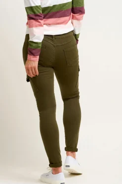 Brakeburn Dianthus Cargo Trousers Khaki Cheap