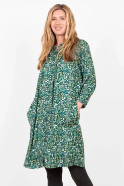 Brakeburn Ditsy Shirt Dress Green Best Sale