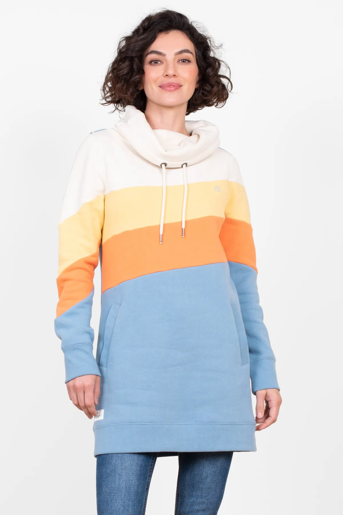 Brakeburn Drew Colourblock Sweatshirt Blue Sale