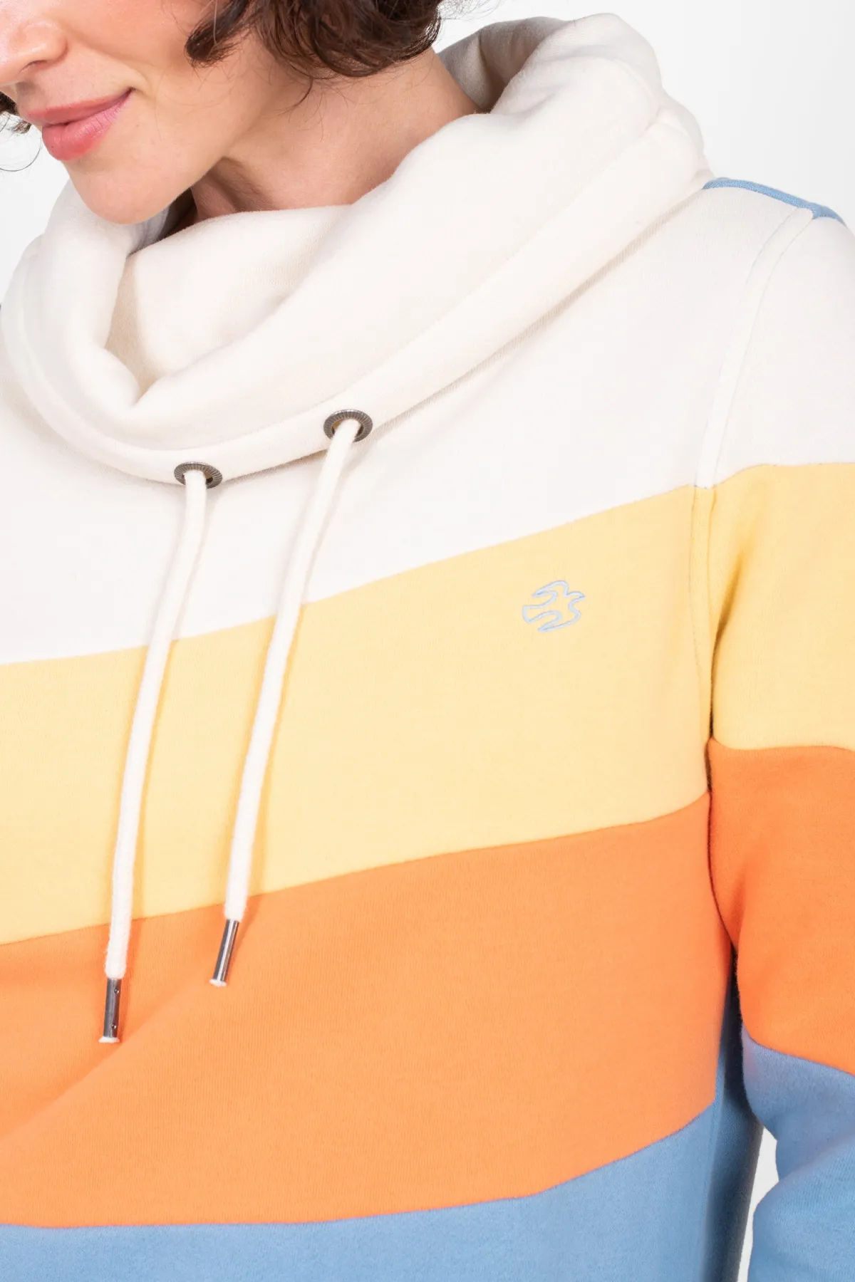 Brakeburn Drew Colourblock Sweatshirt Blue Sale