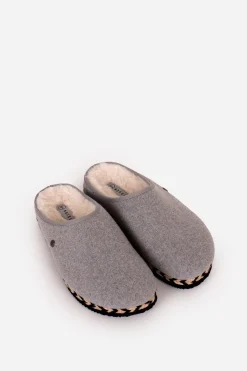 Brakeburn Felt Slip On Slipper Grey New