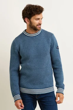 Brakeburn Fisherman'S Jumper Blue Outlet