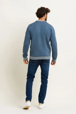 Brakeburn Fisherman'S Jumper Blue Outlet