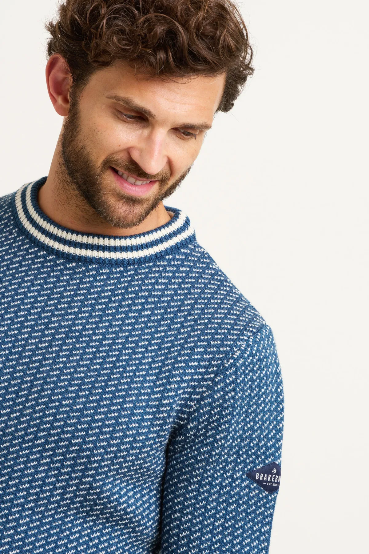 Brakeburn Fisherman'S Jumper Blue Outlet
