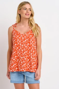 Brakeburn Floating Floral Vest Coral Online
