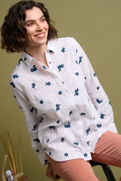 Brakeburn Flora Shirt Navy Store
