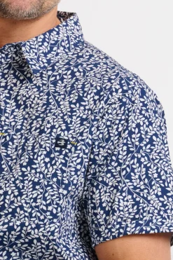 Brakeburn Floral Trail Shirt Navy Fashion
