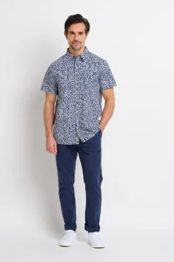 Brakeburn Floral Trail Shirt Navy Fashion