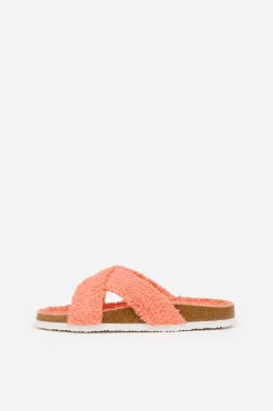 Brakeburn Fluffy Slippers Coral Sale