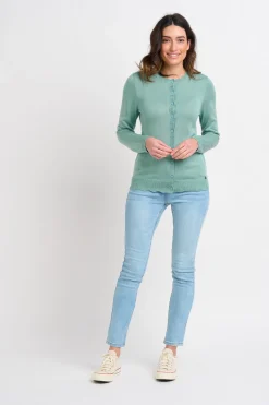 Brakeburn Frill Cardigan Green Fashion