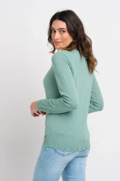 Brakeburn Frill Cardigan Green Fashion