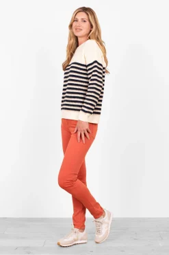Brakeburn Garment Dyed Trouser Coral Sale