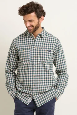Brakeburn Gingham Shirt Cream Best