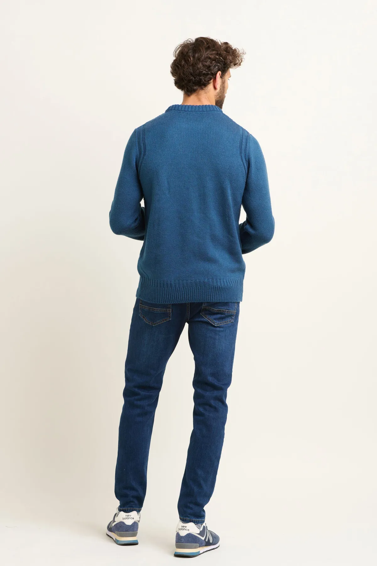 Brakeburn Guernsey Jumper Blue Online