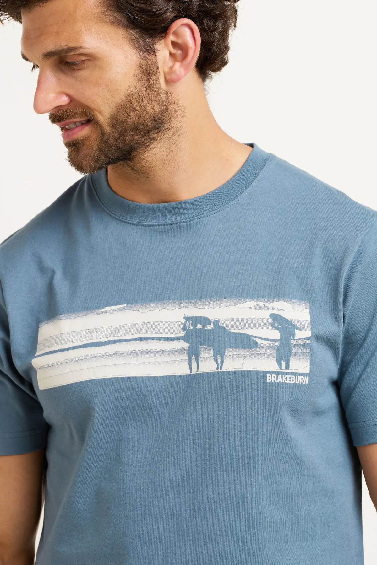Brakeburn Halftone Surf Tee Blue Shop