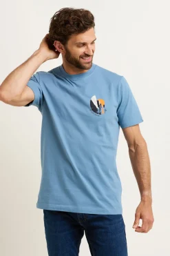 Brakeburn Harry Rocks Tee Blue Discount