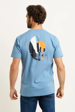 Brakeburn Harry Rocks Tee Blue Discount