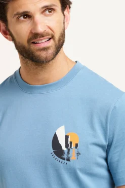 Brakeburn Harry Rocks Tee Blue Discount