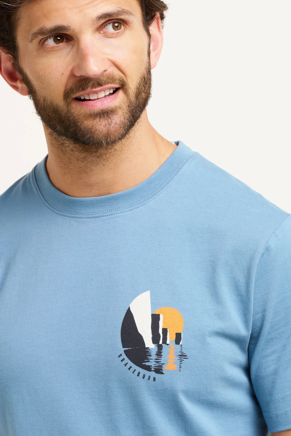 Brakeburn Harry Rocks Tee Blue Discount