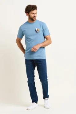Brakeburn Harry Rocks Tee Blue Discount