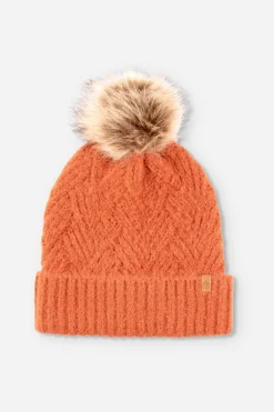 Brakeburn Herringbone Texture Beanie Orange Cheap