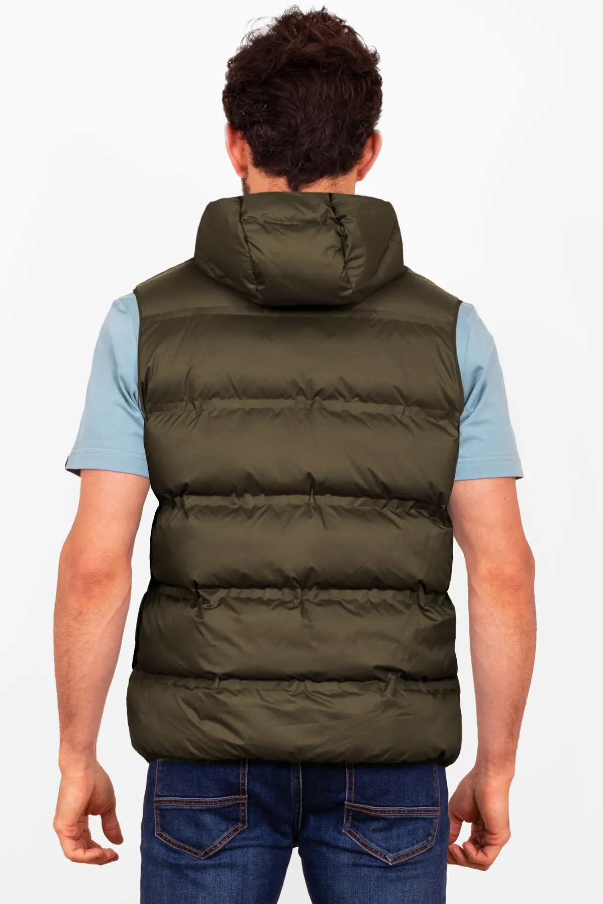 Brakeburn Hooded Gilet Khaki Clearance
