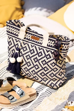 Brakeburn Jacquard Beach Bag Cream Shop
