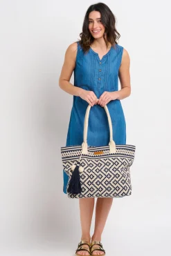 Brakeburn Jacquard Beach Bag Cream Shop