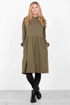 Brakeburn Kinsley Jersey Dress Khaki Cheap