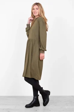Brakeburn Kinsley Jersey Dress Khaki Cheap