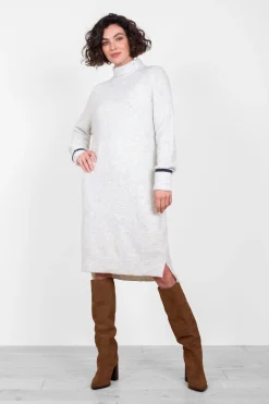 Brakeburn Lagon Knitted Jumper Dress Grey Store