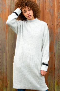 Brakeburn Lagon Knitted Jumper Dress Grey Store