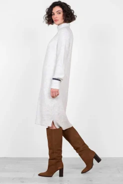 Brakeburn Lagon Knitted Jumper Dress Grey Store