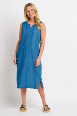 Brakeburn Lara Midi Dress Blue Discount