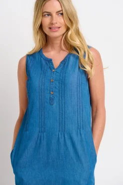 Brakeburn Lara Midi Dress Blue Discount