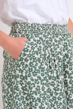 Brakeburn Leopard Floral Shorts Green Outlet