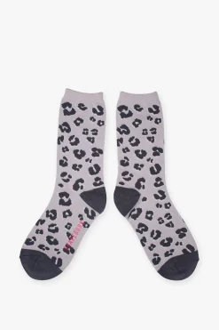 Brakeburn Leopard Socks Grey Cheap