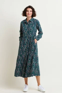 Brakeburn Leopard Spot Midaxi Shirt Dress Multicoloured Hot