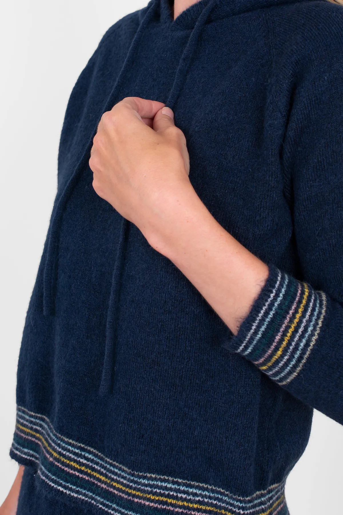 Brakeburn Lounge Knitted Hoodie Multicoloured Hot