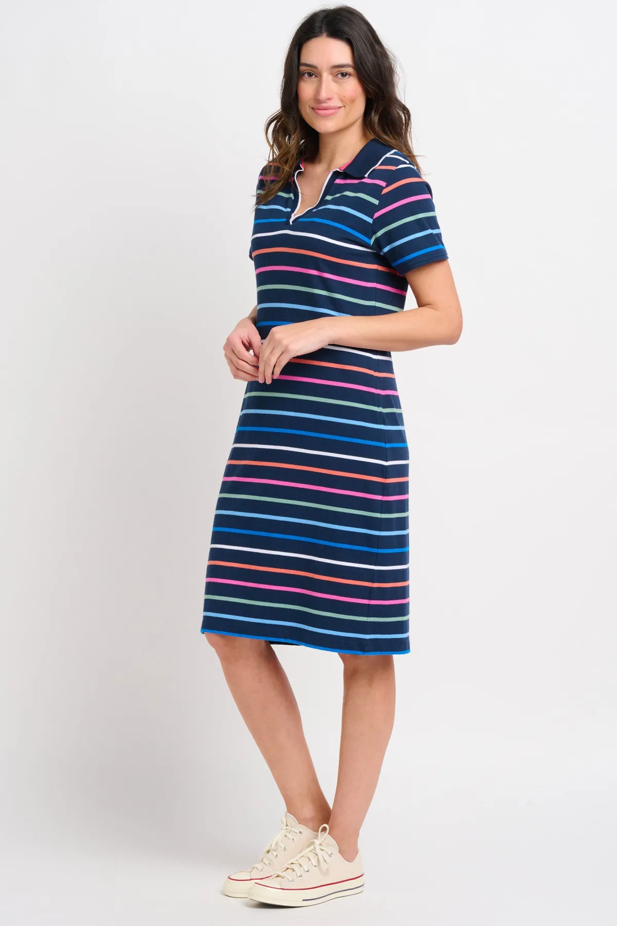 Brakeburn Melody Polo Dress Blue New