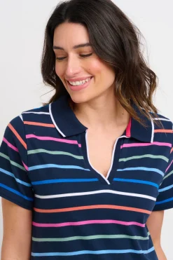Brakeburn Melody Polo Dress Blue New