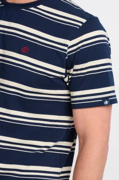 Brakeburn Men'S Stripe Tee Navy Sale