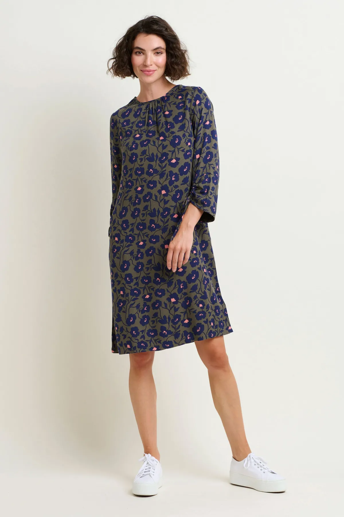 Brakeburn Midnight Bloom Dress Khaki Discount