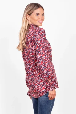 Brakeburn Mixed Berry Floral Blouse Multicoloured Store