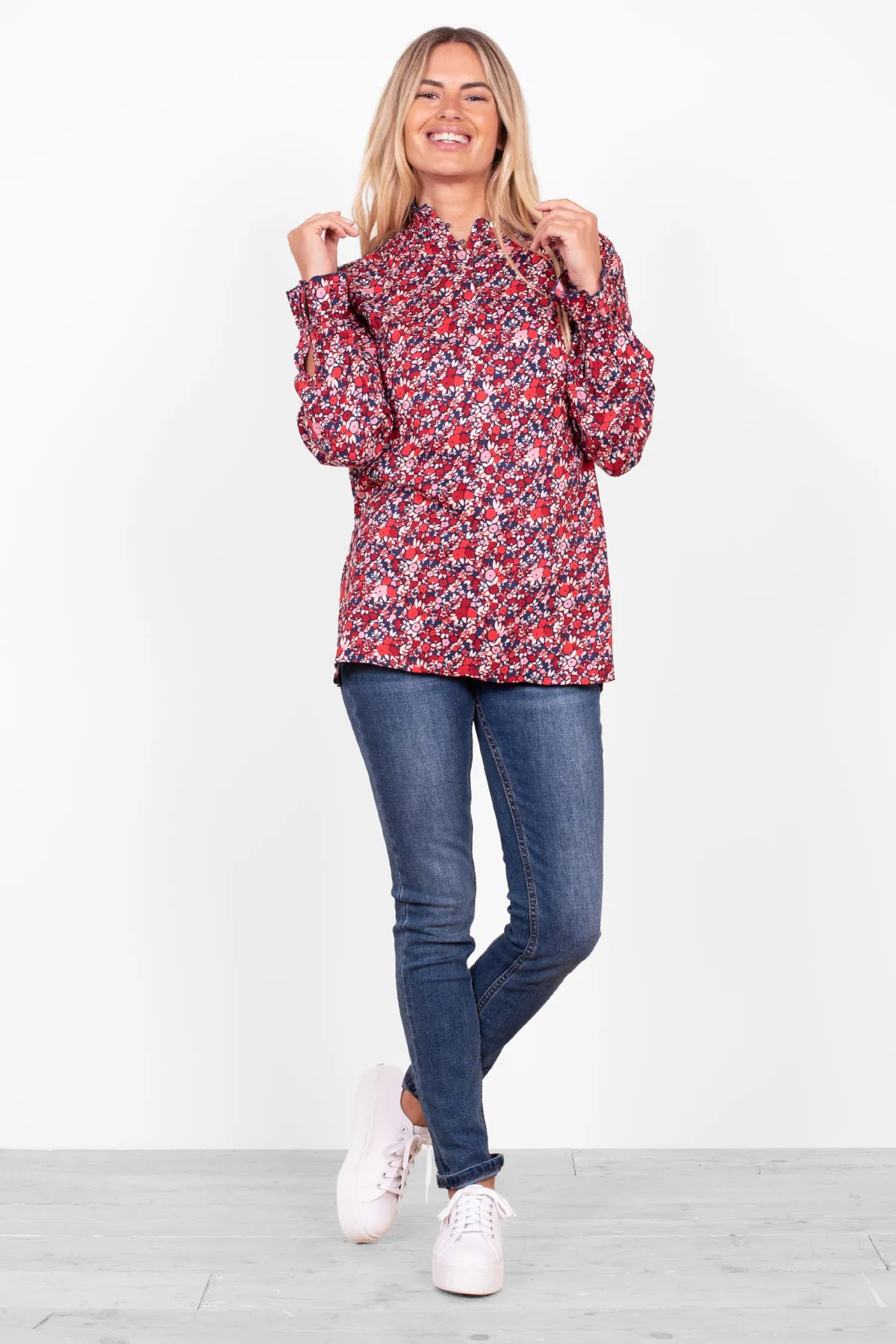 Brakeburn Mixed Berry Floral Blouse Multicoloured Store