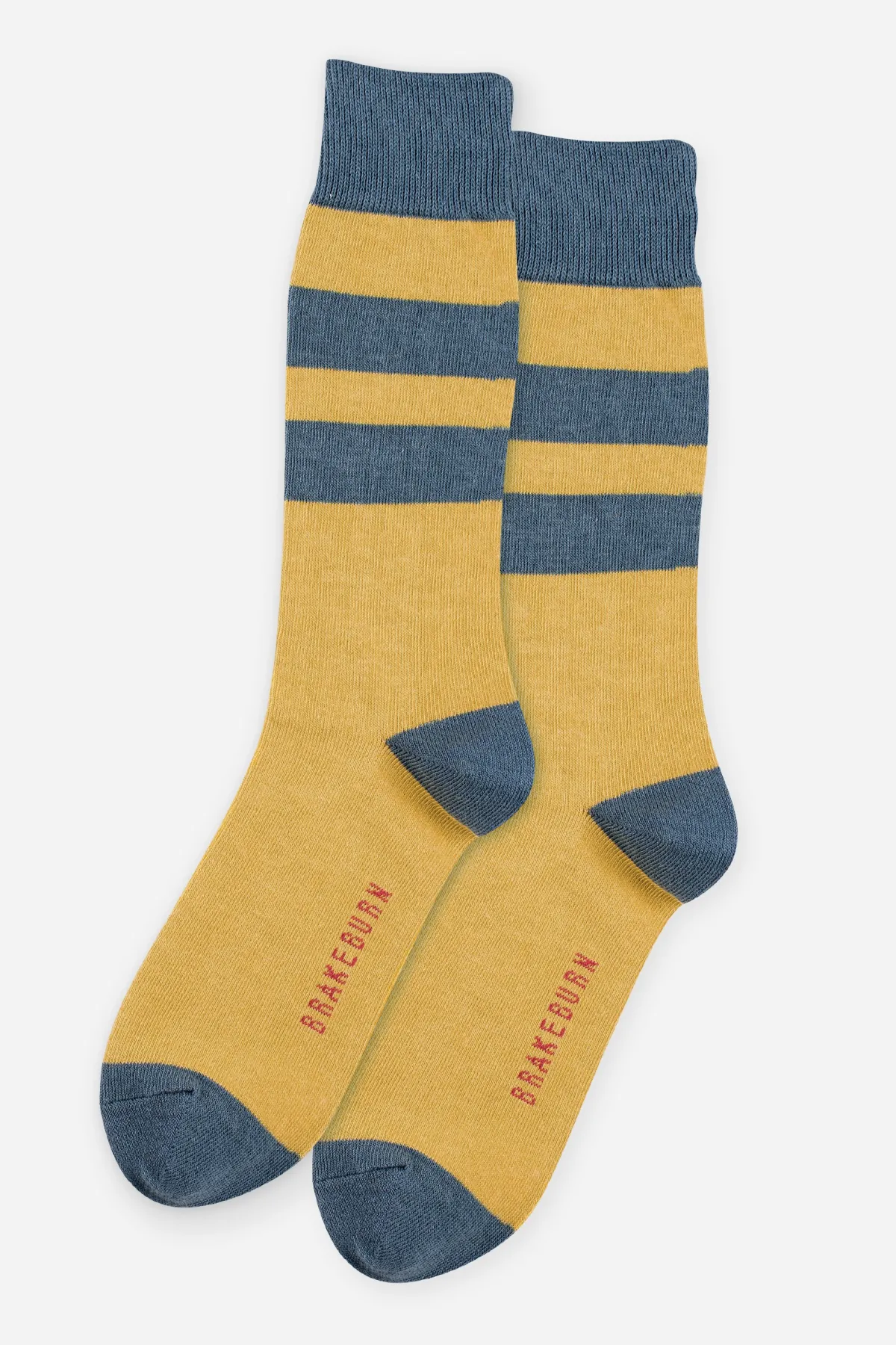 Brakeburn Mustard Socks Blue Store