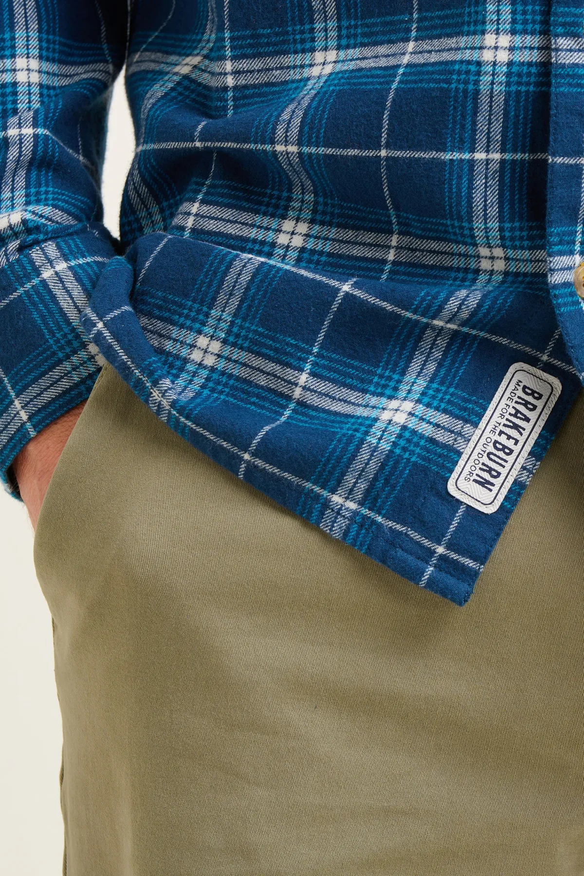 Brakeburn Navy Check Shirt Blue Clearance