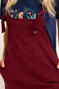 Brakeburn Niko Cord Dungarees Burgundy Online
