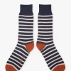 Brakeburn Oatmeal Stripe Socks Cream Sale