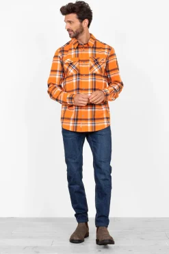 Brakeburn Orange Checked Shirt Multicoloured Flash Sale